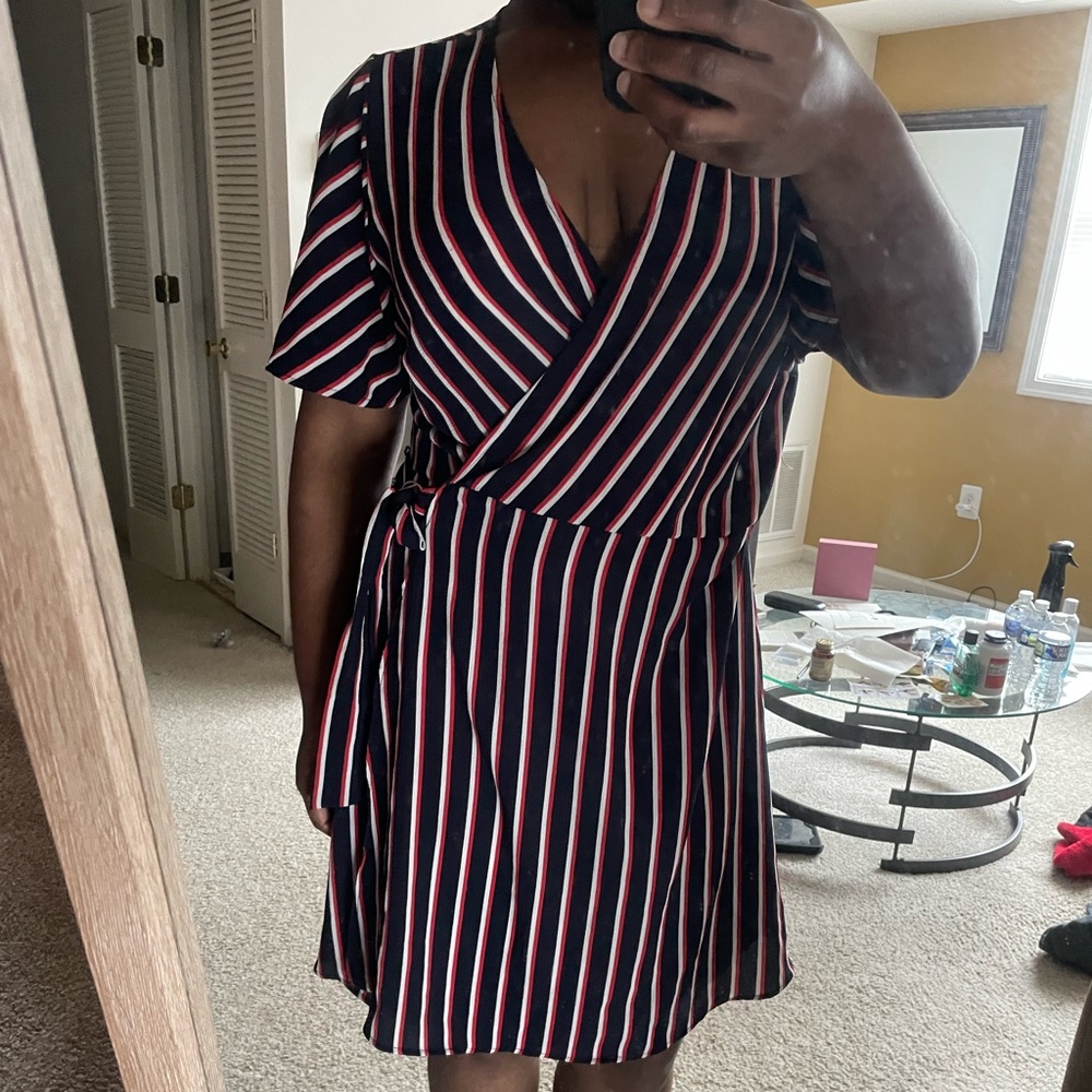 Fashion to Figure - Red White Blue, Size 18, Wrapped Dress